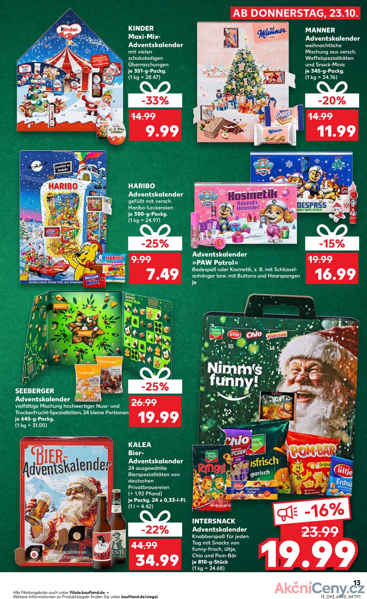 Leták Kaufland Německo 23.10.-29.10.2025 strana 13
