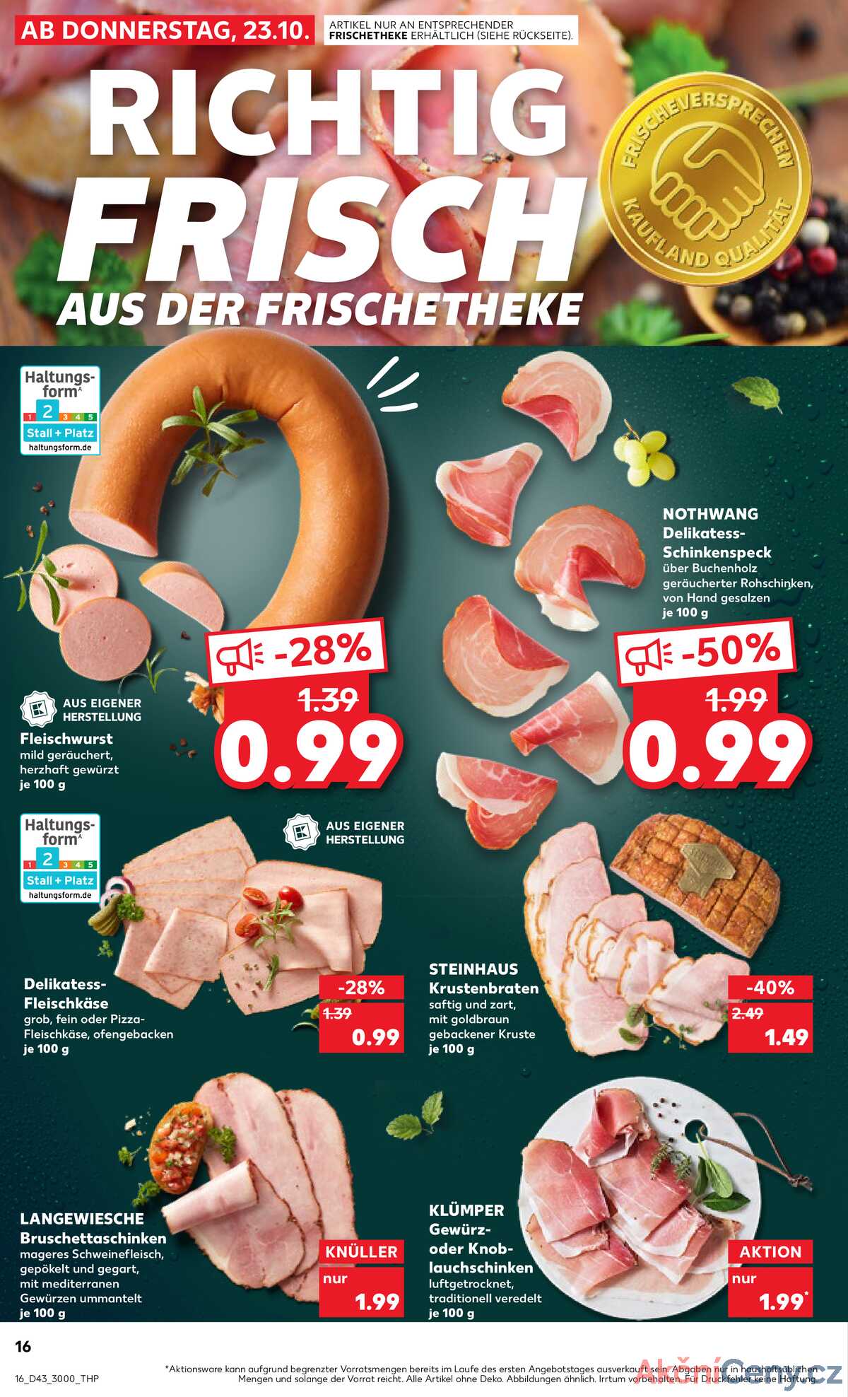 Leták Kaufland Německo 23.10.-29.10.2025 strana 16