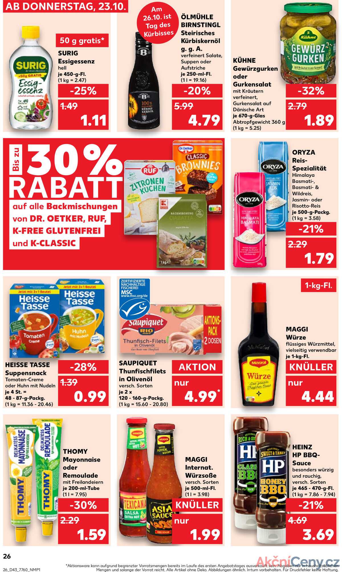 Leták Kaufland Německo 23.10.-29.10.2025 strana 26
