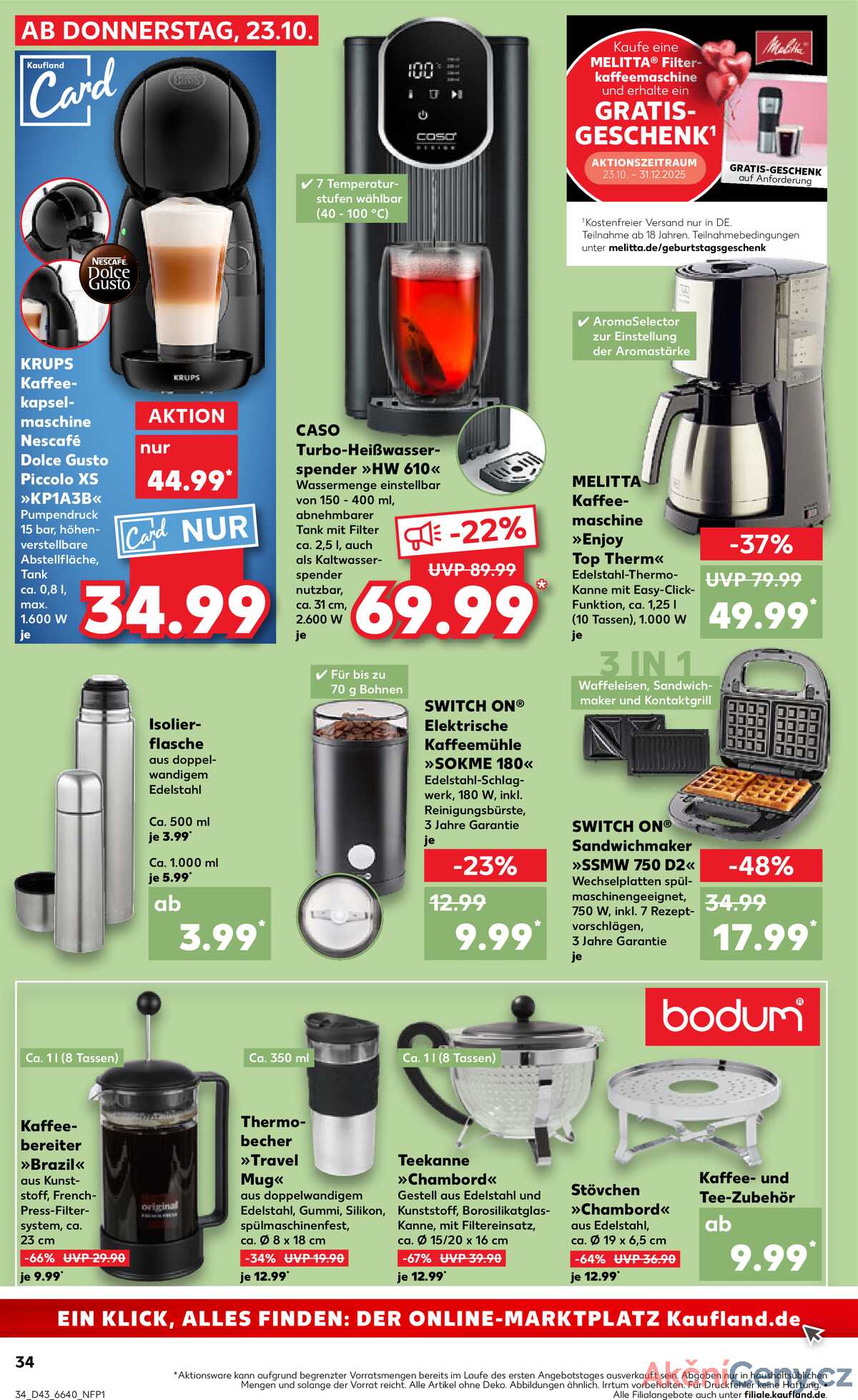 Leták Kaufland Německo 23.10.-29.10.2025 strana 34
