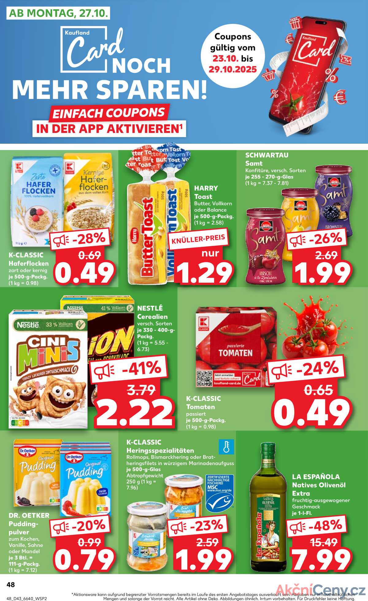 Leták Kaufland Německo 23.10.-29.10.2025 strana 48