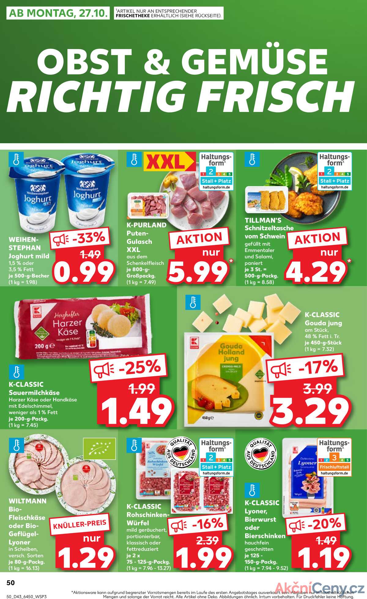 Leták Kaufland Německo 23.10.-29.10.2025 strana 50
