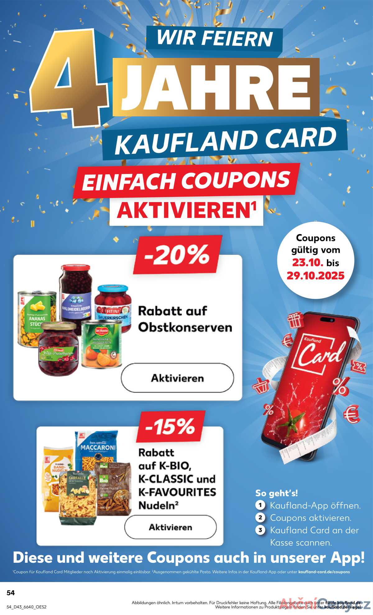 Leták Kaufland Německo 23.10.-29.10.2025 strana 54