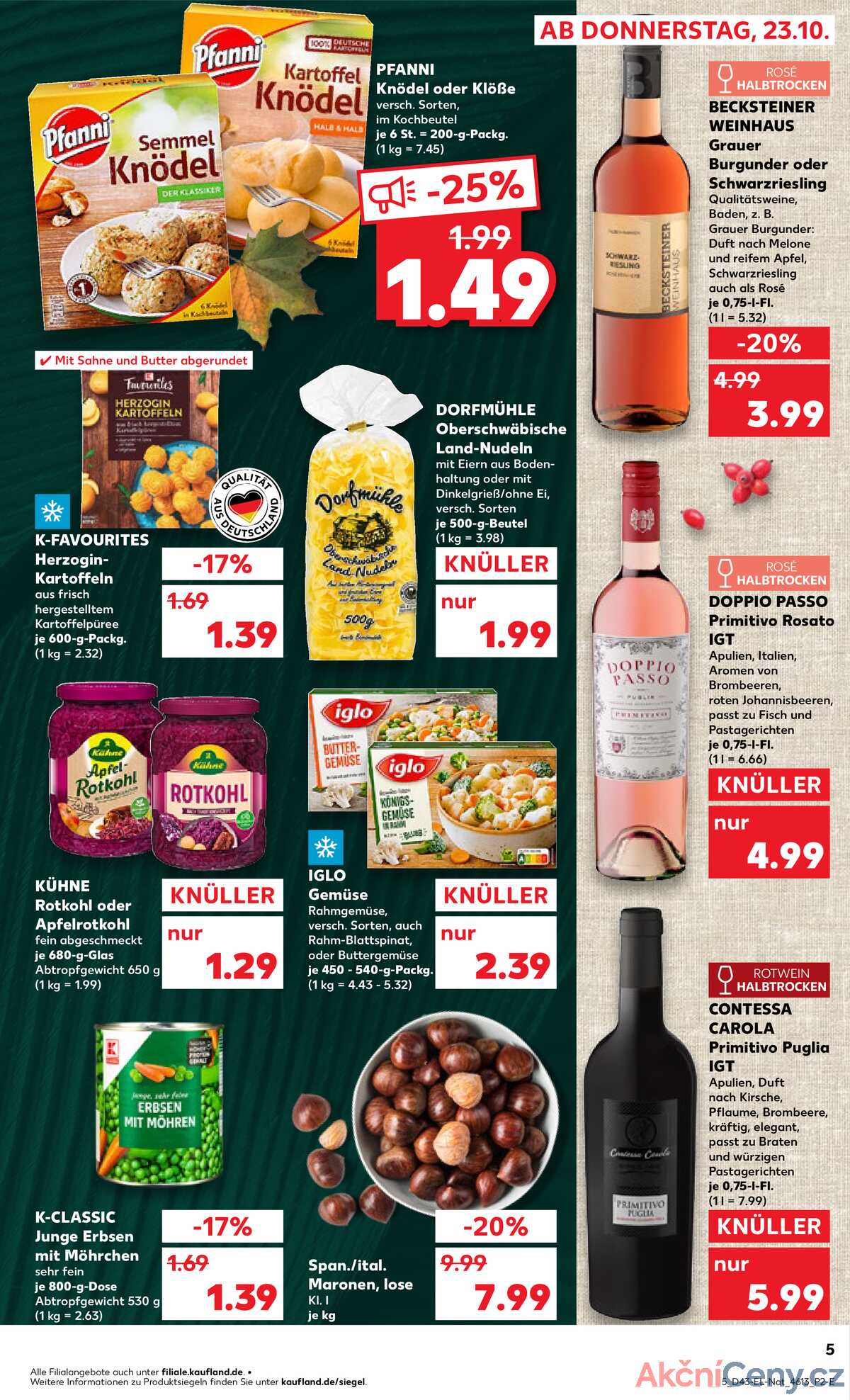 Leták Kaufland Německo 23.10.-29.10.2025 strana 5