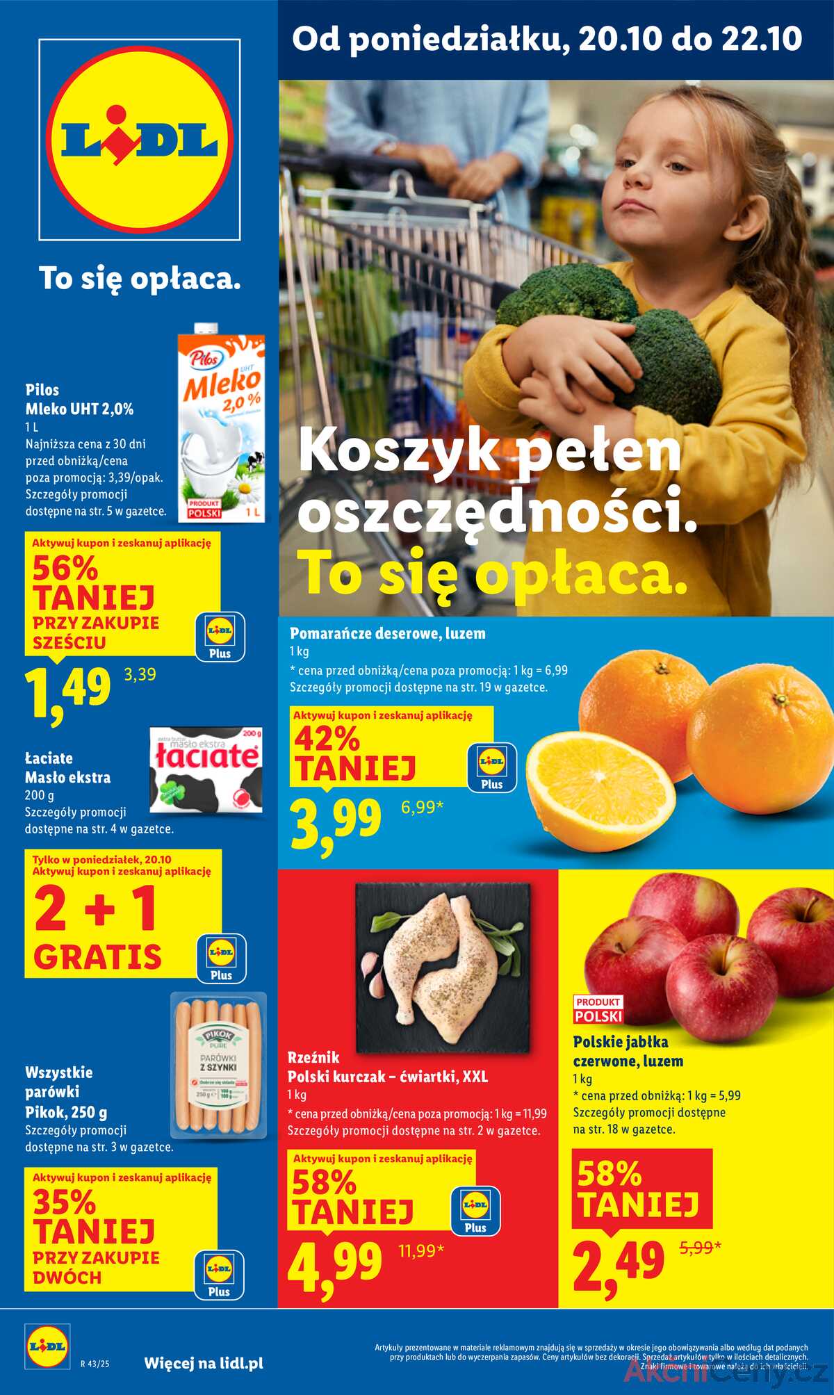 Leták Lidl Polsko 20.10.-22.10.2025 strana 1