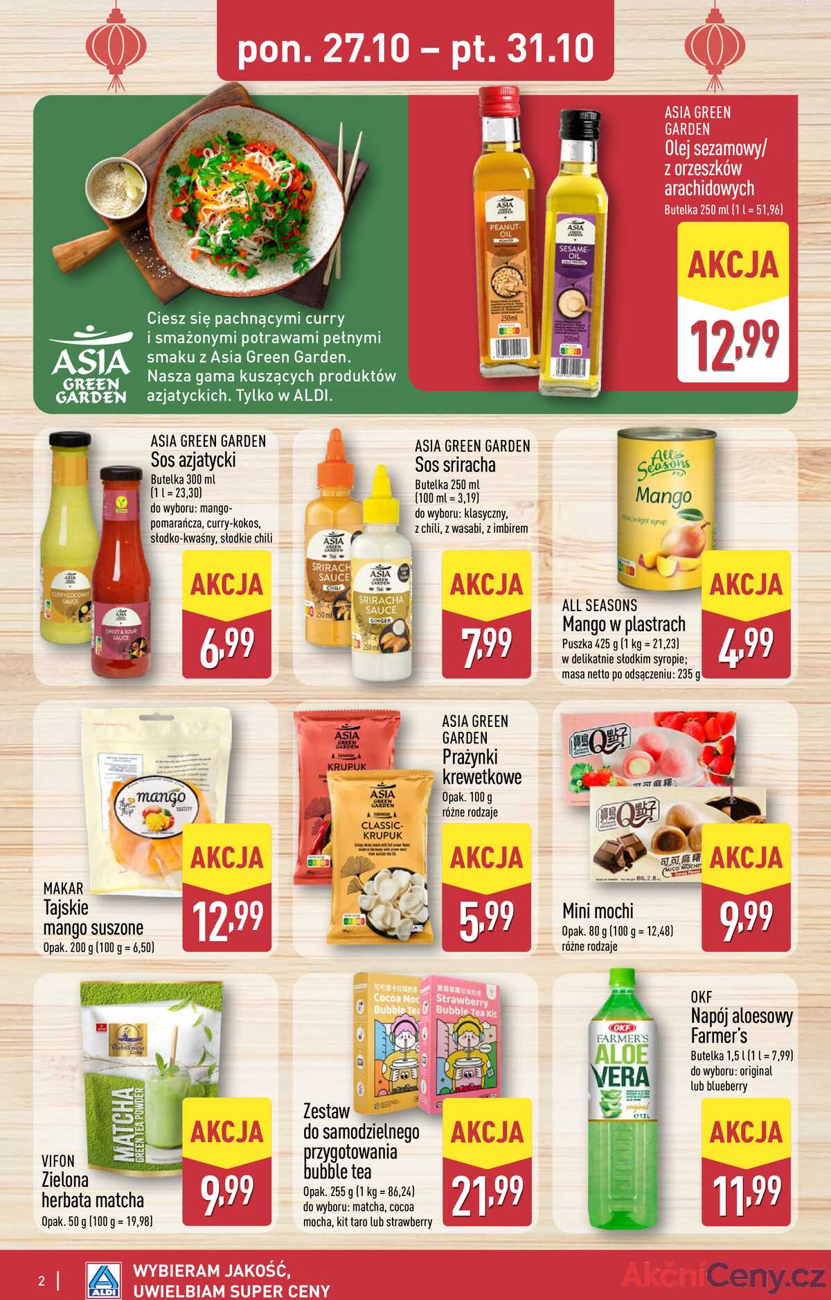 Leták Aldi Polsko 27.10.-2.11.2025 - Asijský týden a strana 2