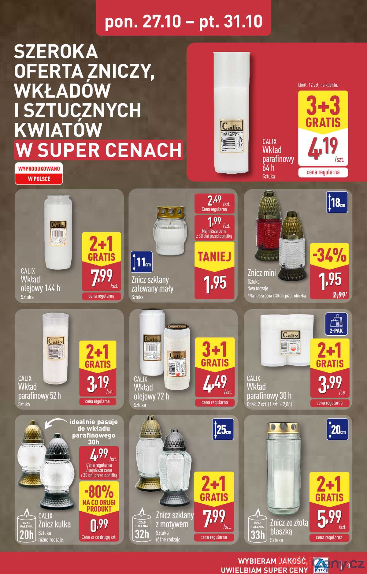 Leták Aldi Polsko 27.10.-2.11.2025 - Průmyslové výrobky a textil strana 3