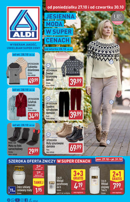 Leták Aldi Polsko 27.10.-2.11.2025 - Průmyslové výrobky a textil