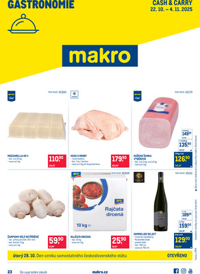 Makro Gastronomie do 4.11.