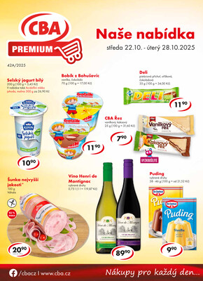 CBA Premium od 22.10. do 28.10.2025