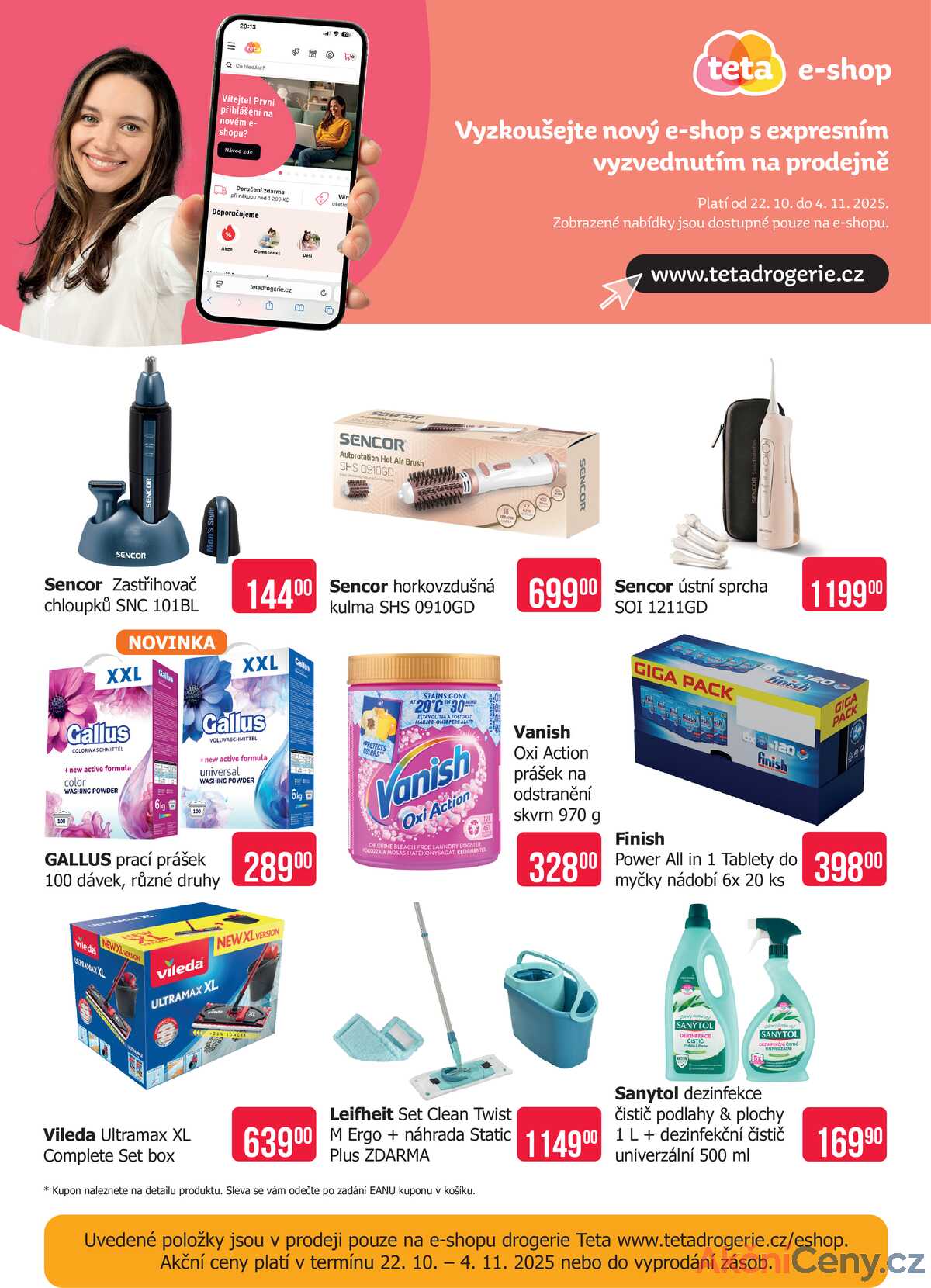 Teta drogerie eshop od 22.10. do 4.11.2025 strana 1