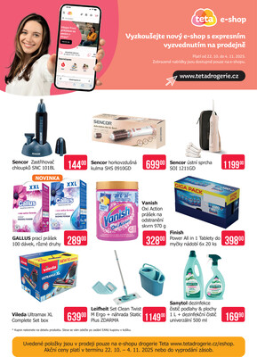 Teta drogerie eshop od 22.10. do 4.11.2025
