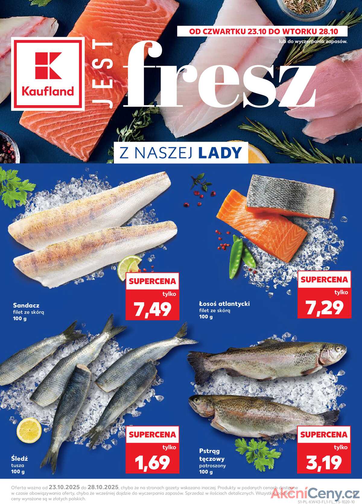 Leták Kaufland Polsko 23.10.-28.10.2025 strana 1