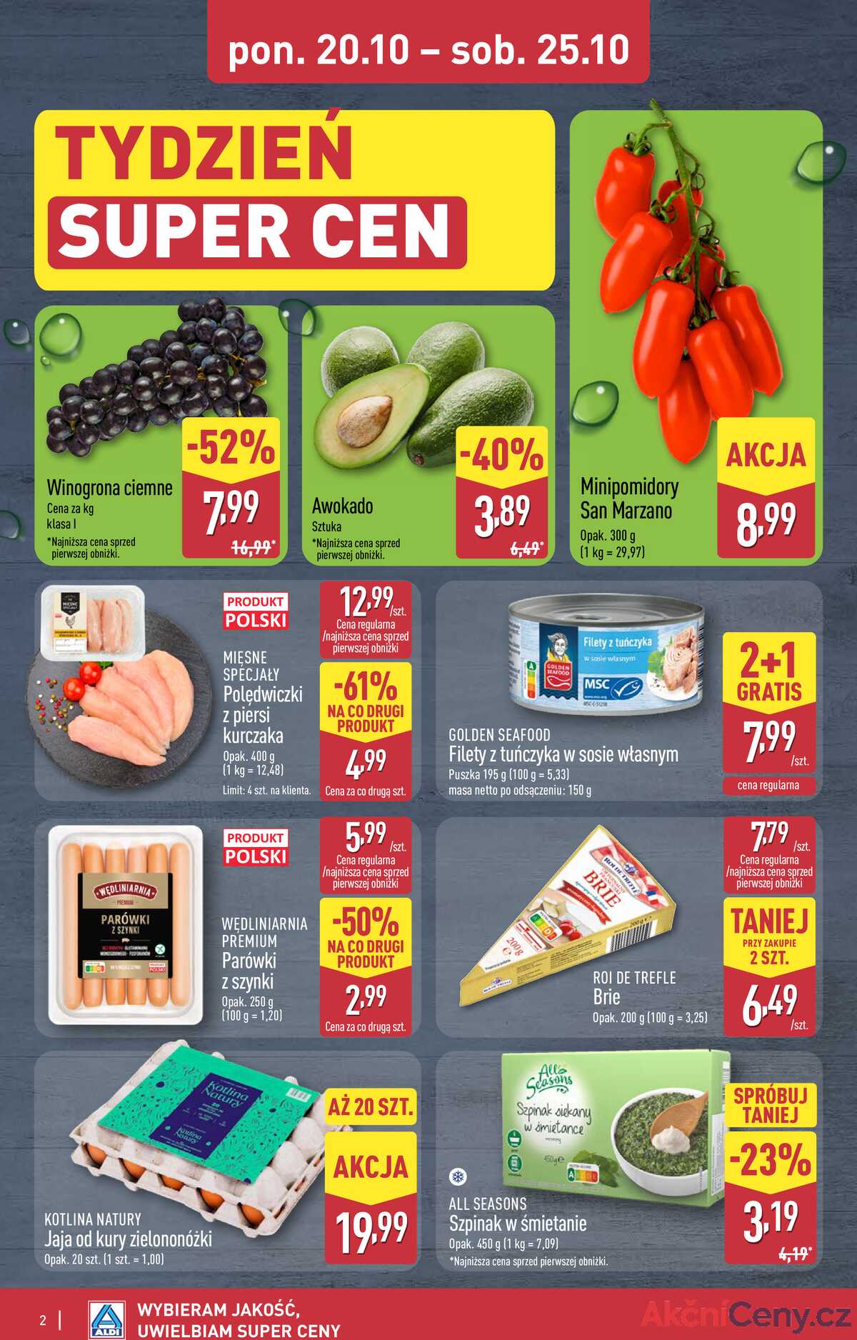 Leták Aldi Polsko 23.10.-25.10.2025 - Víkendová nabídka strana 2