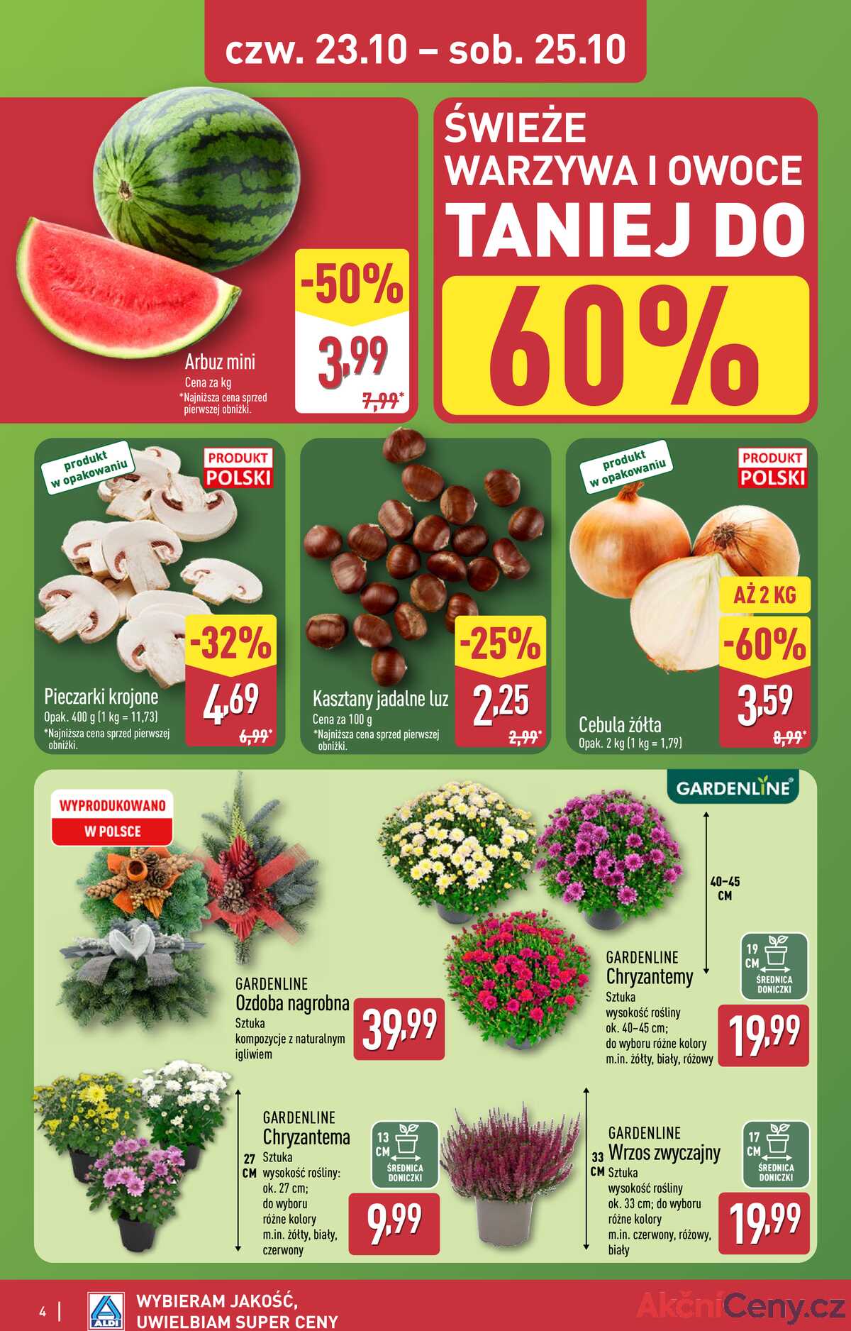 Leták Aldi Polsko 23.10.-25.10.2025 - Víkendová nabídka strana 4