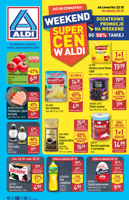 Leták Aldi Polsko 23.10.-25.10.2025 - Víkendová nabídka