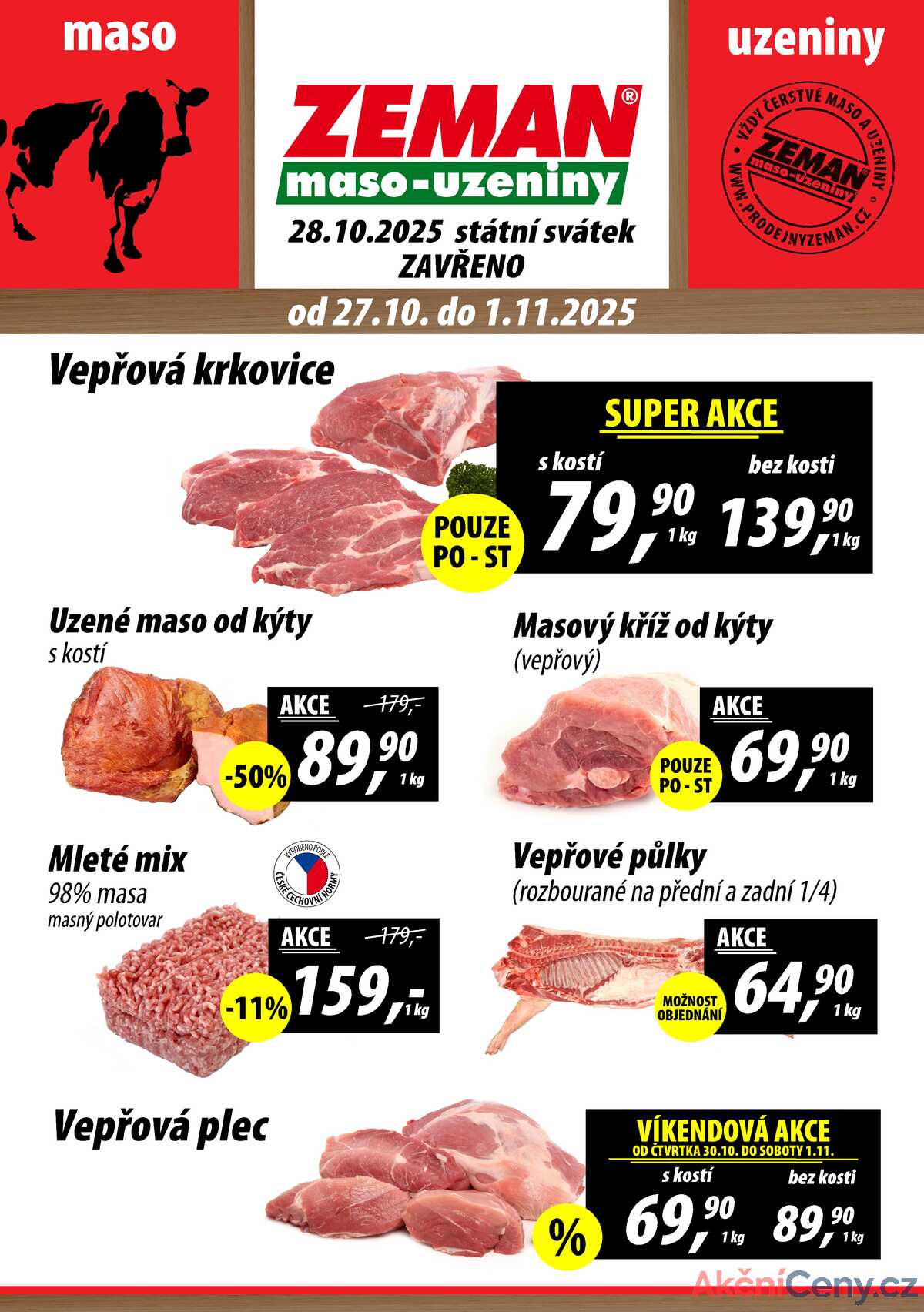 ZEMAN maso-uzeniny od 27.10. do 1.11.2025 strana 1