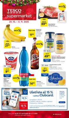 Tesco supermarkety od 29.10. do 4.11.2025