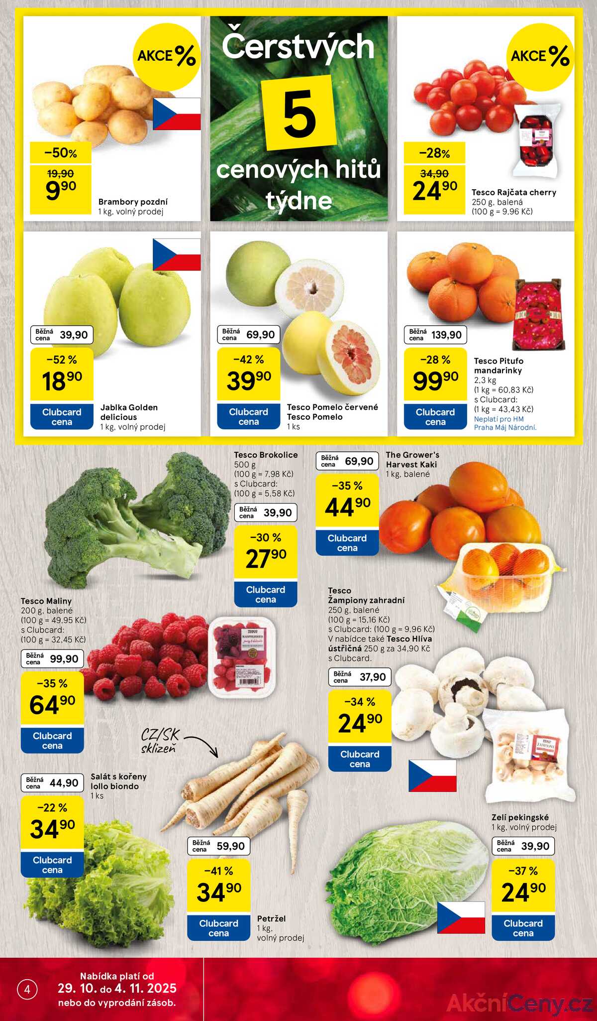 Tesco malé hypermarkety od 29.10. do 4.11.2025 strana 4