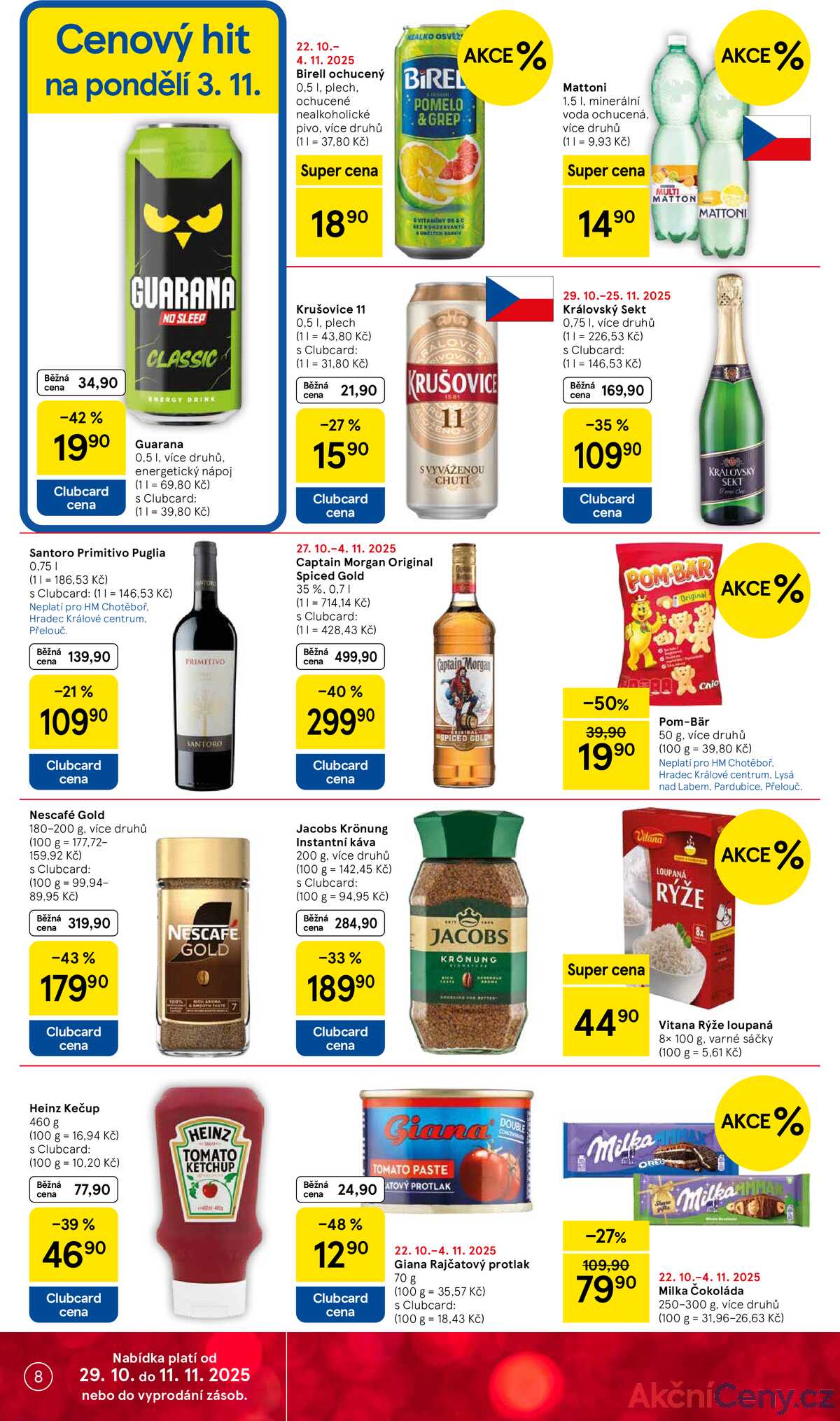 Tesco malé hypermarkety od 29.10. do 4.11.2025 strana 8