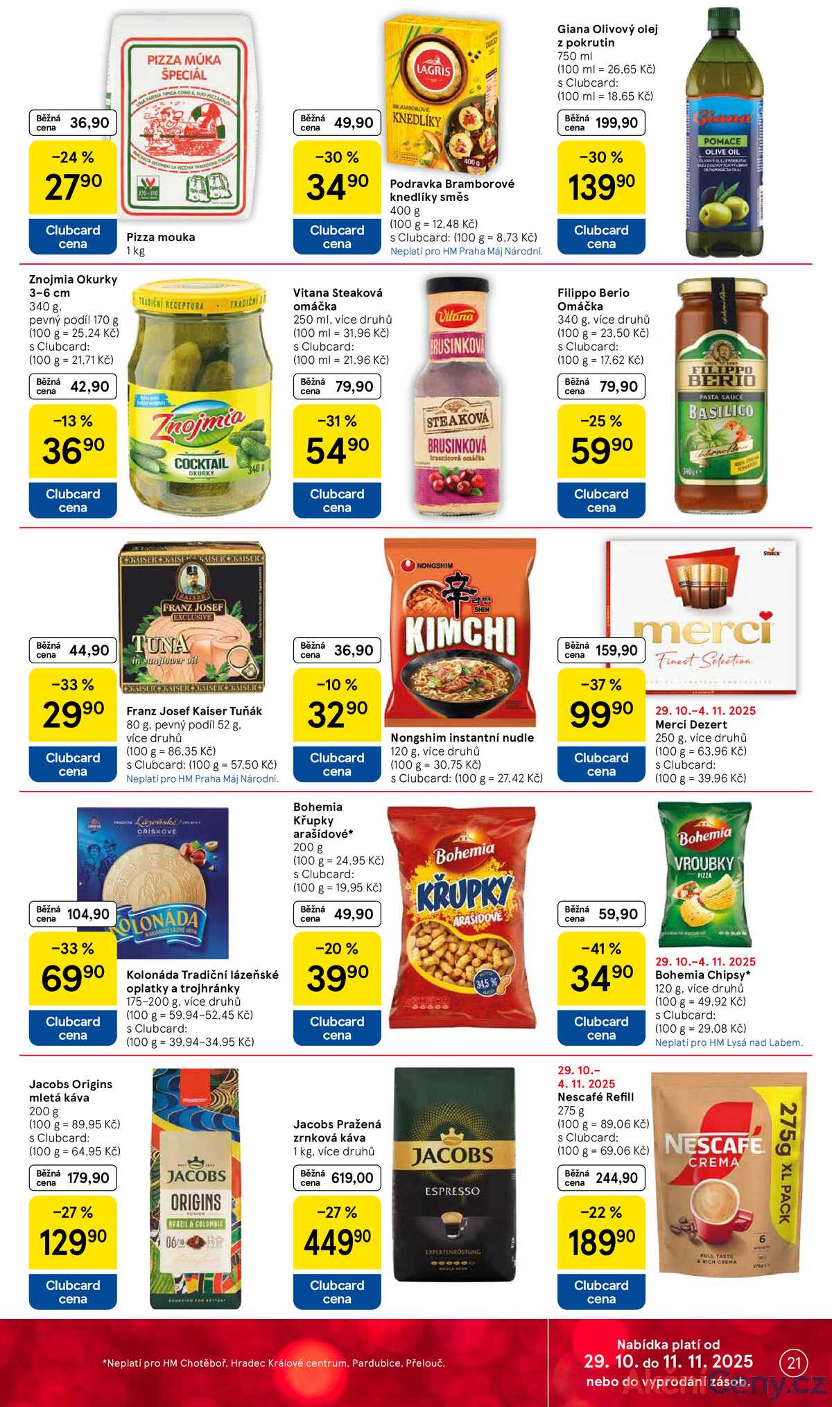 Tesco malé hypermarkety od 29.10. do 4.11.2025 strana 21