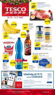 Tesco malé hypermarkety od 29.10. do 4.11.2025