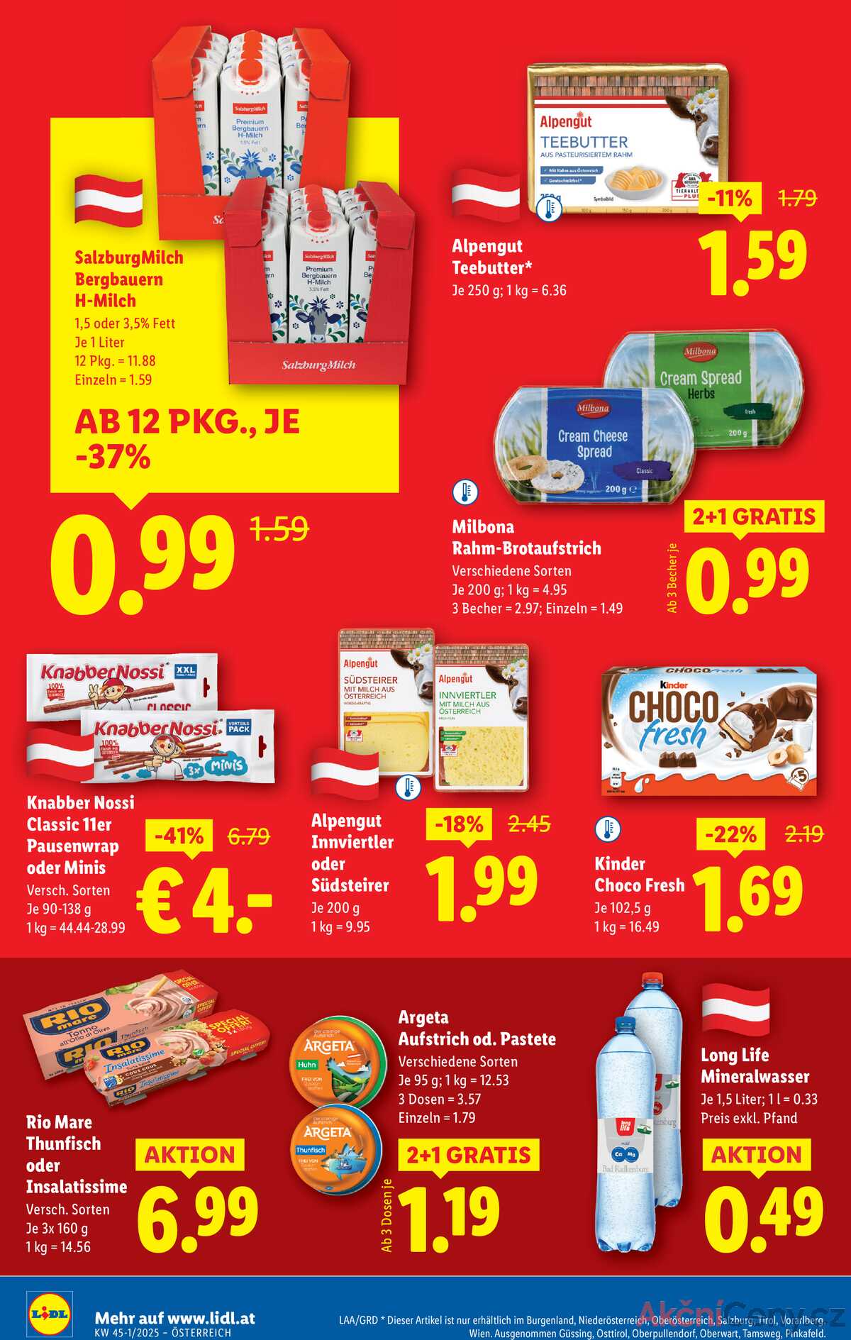 Leták Lidl Rakousko 30.10.-5.11.2025 strana 40