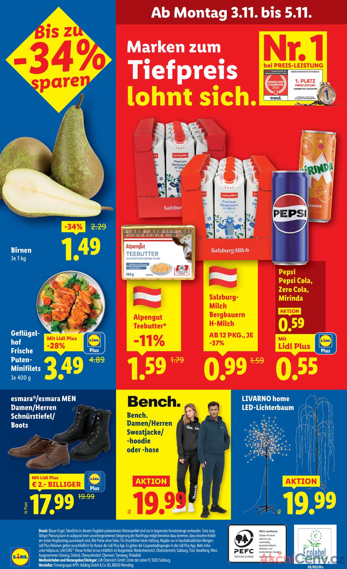 Leták Lidl Rakousko 30.10.-5.11.2025 strana 44