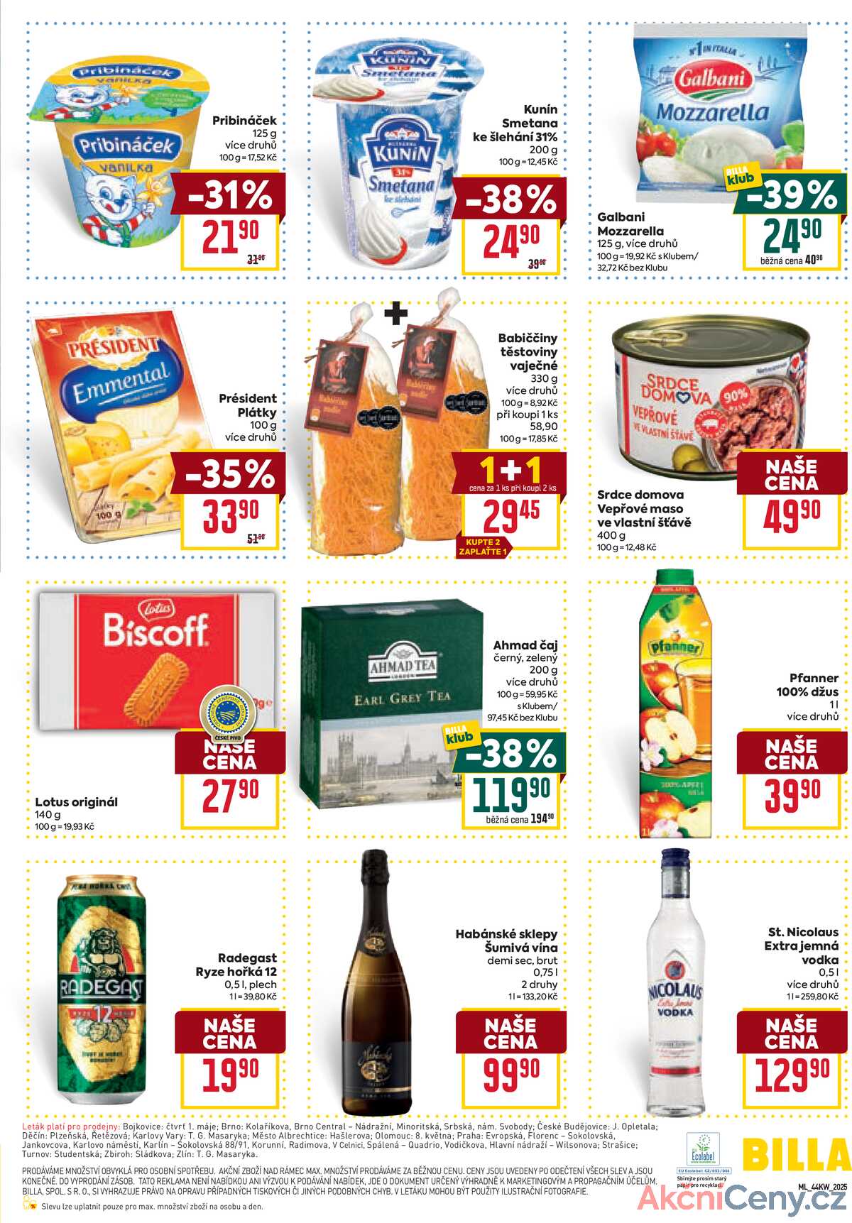 Billa malý leták od 29.10. do 4.11.2025 strana 3