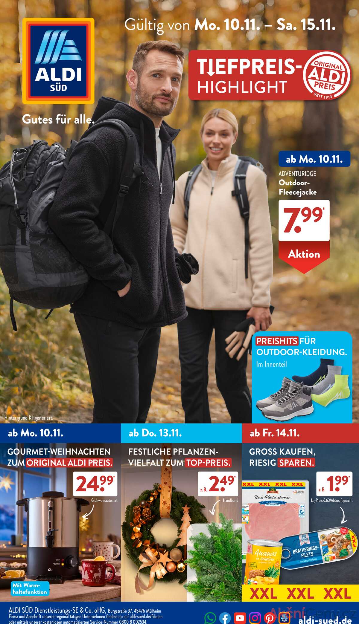 Leták ALDI SÜD Německo 10.11.-16.11.2025 strana 1