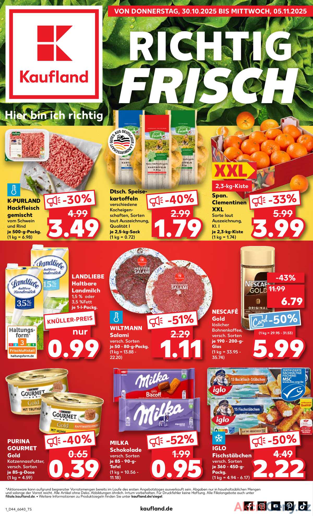 Leták Kaufland Německo 30.10.-5.11.2025 strana 1