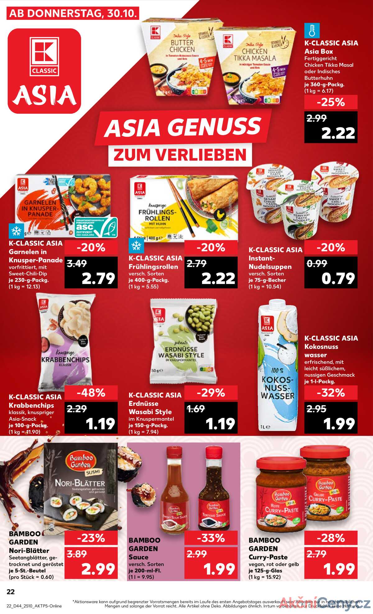 Leták Kaufland Německo 30.10.-5.11.2025 strana 22