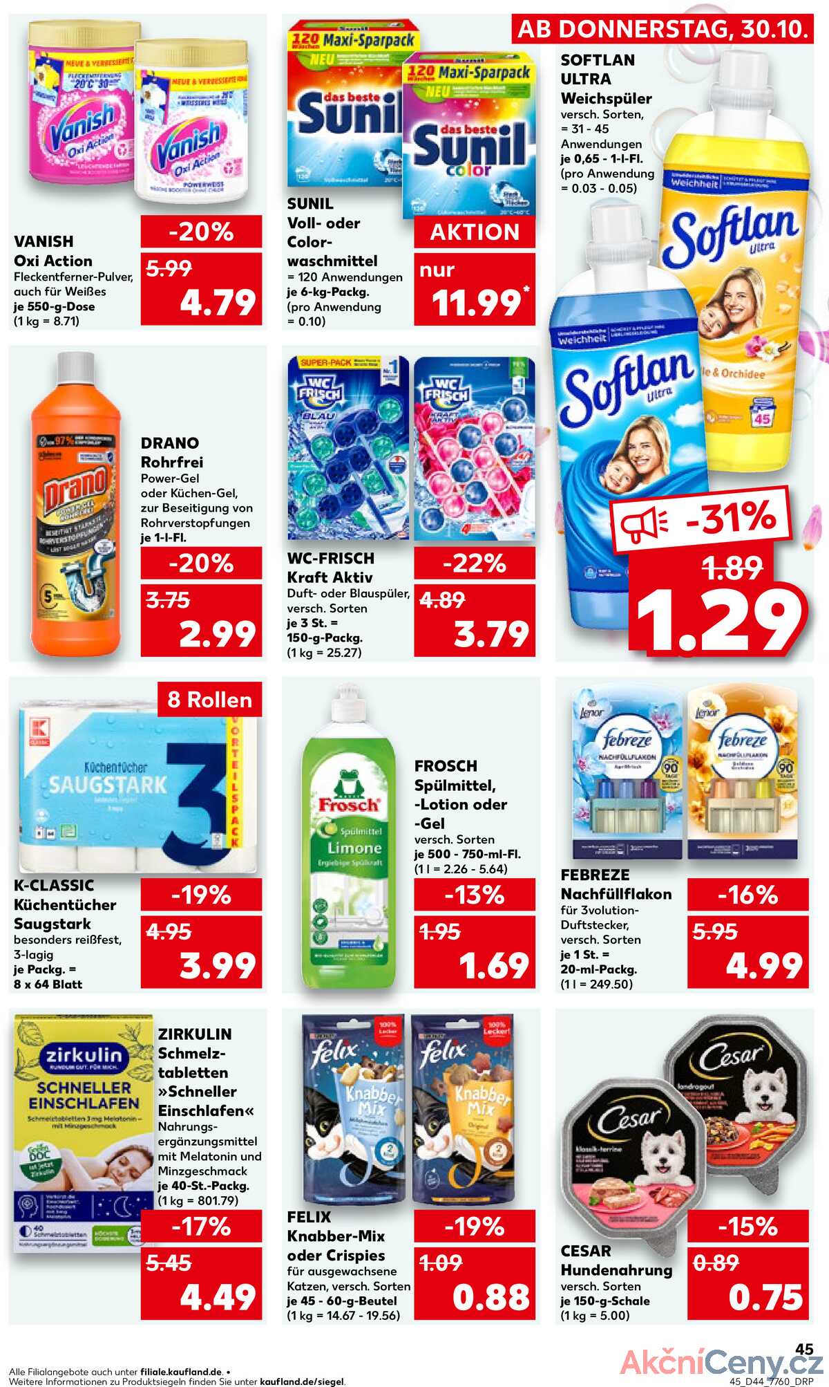 Leták Kaufland Německo 30.10.-5.11.2025 strana 45