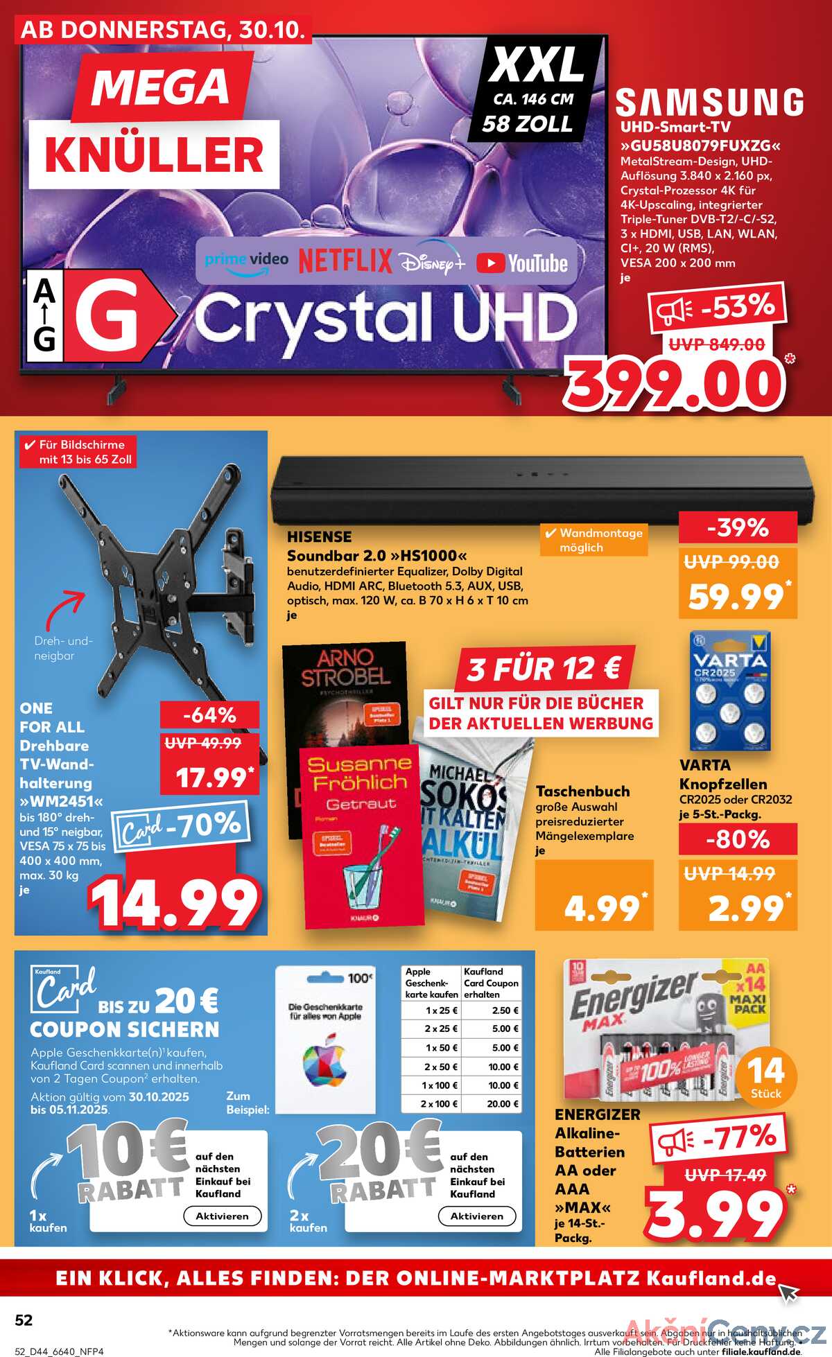 Leták Kaufland Německo 30.10.-5.11.2025 strana 52