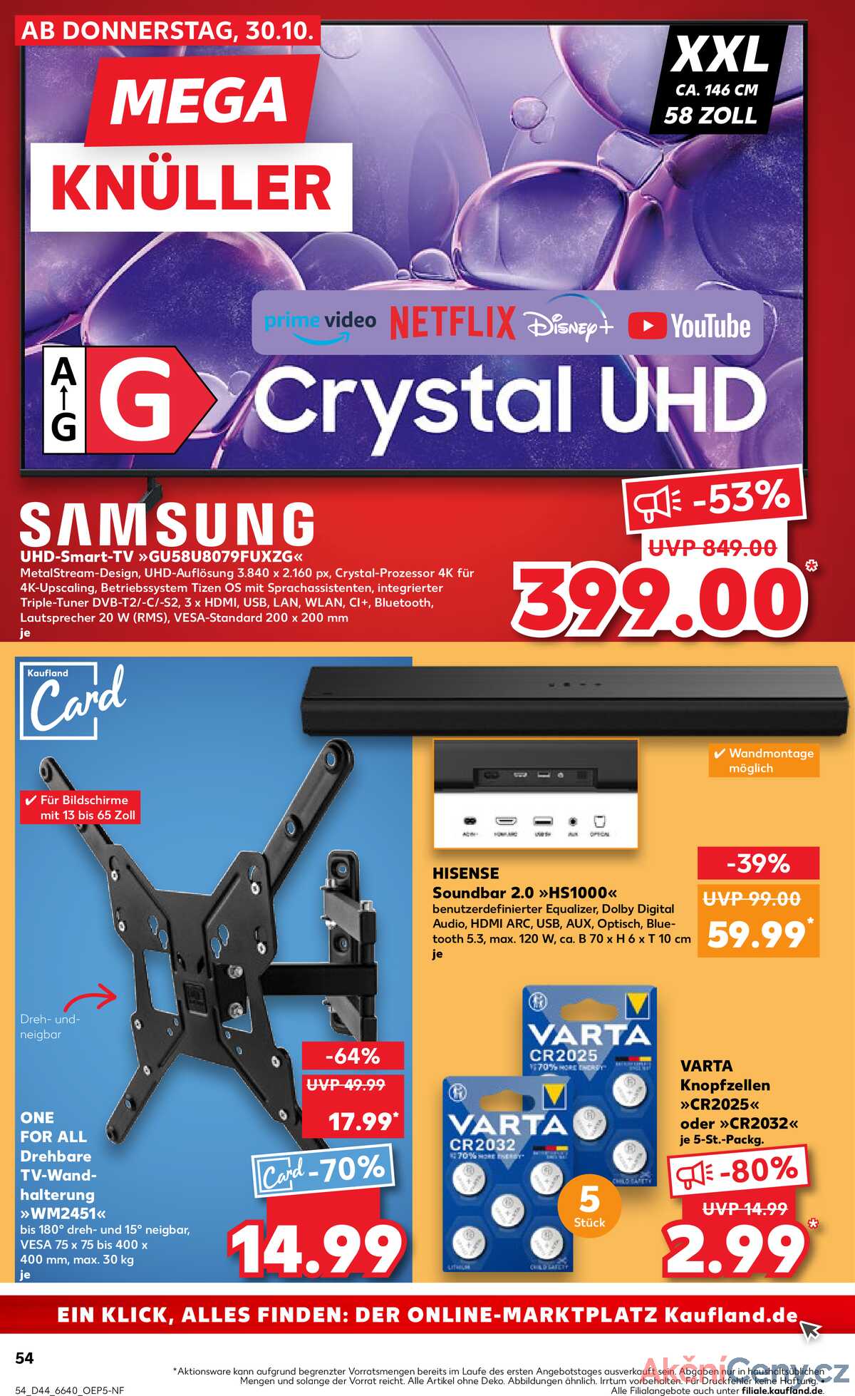 Leták Kaufland Německo 30.10.-5.11.2025 strana 54