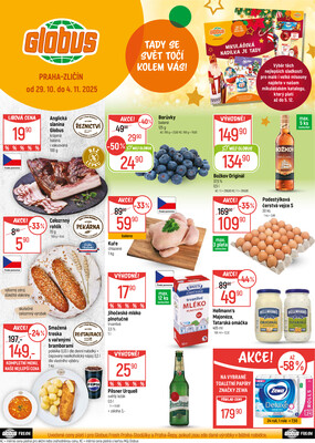Akční leták Globus 29.10. - 4.11.2025 - Globus Praha - Zličín