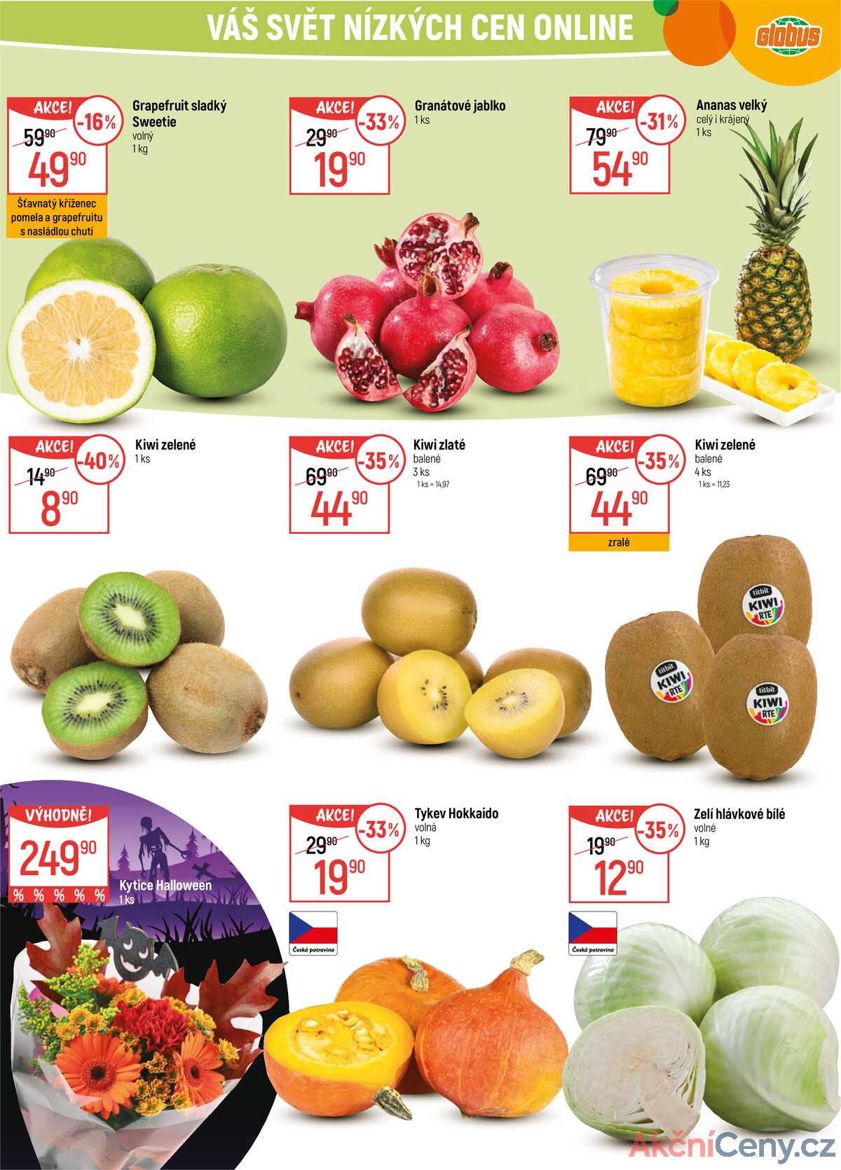 Akční leták Globus 29.10. - 4.11.2025 - Globus Opava strana 1