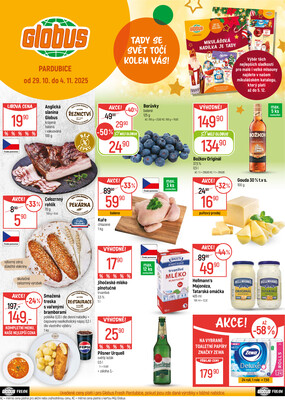 Akční leták Globus 29.10. - 4.11.2025 - Globus Pardubice
