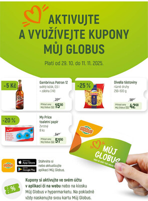 Akční leták Globus 29.10. - 4.11.2025 - Globus Trmice u Ústí nad Labem