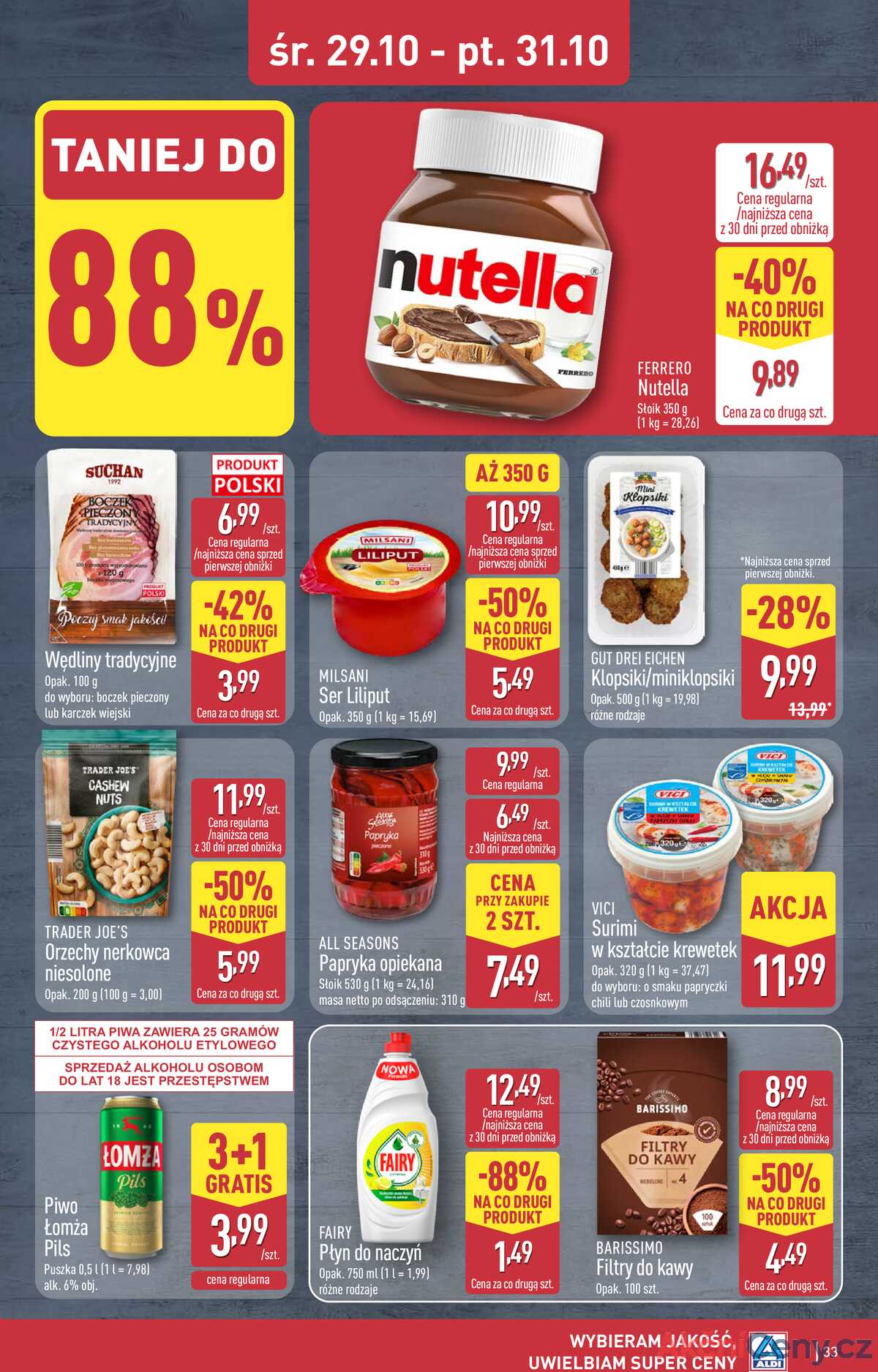 Leták Aldi Polsko 27.10.-1.11.2025 - Úplná nabídka strana 33