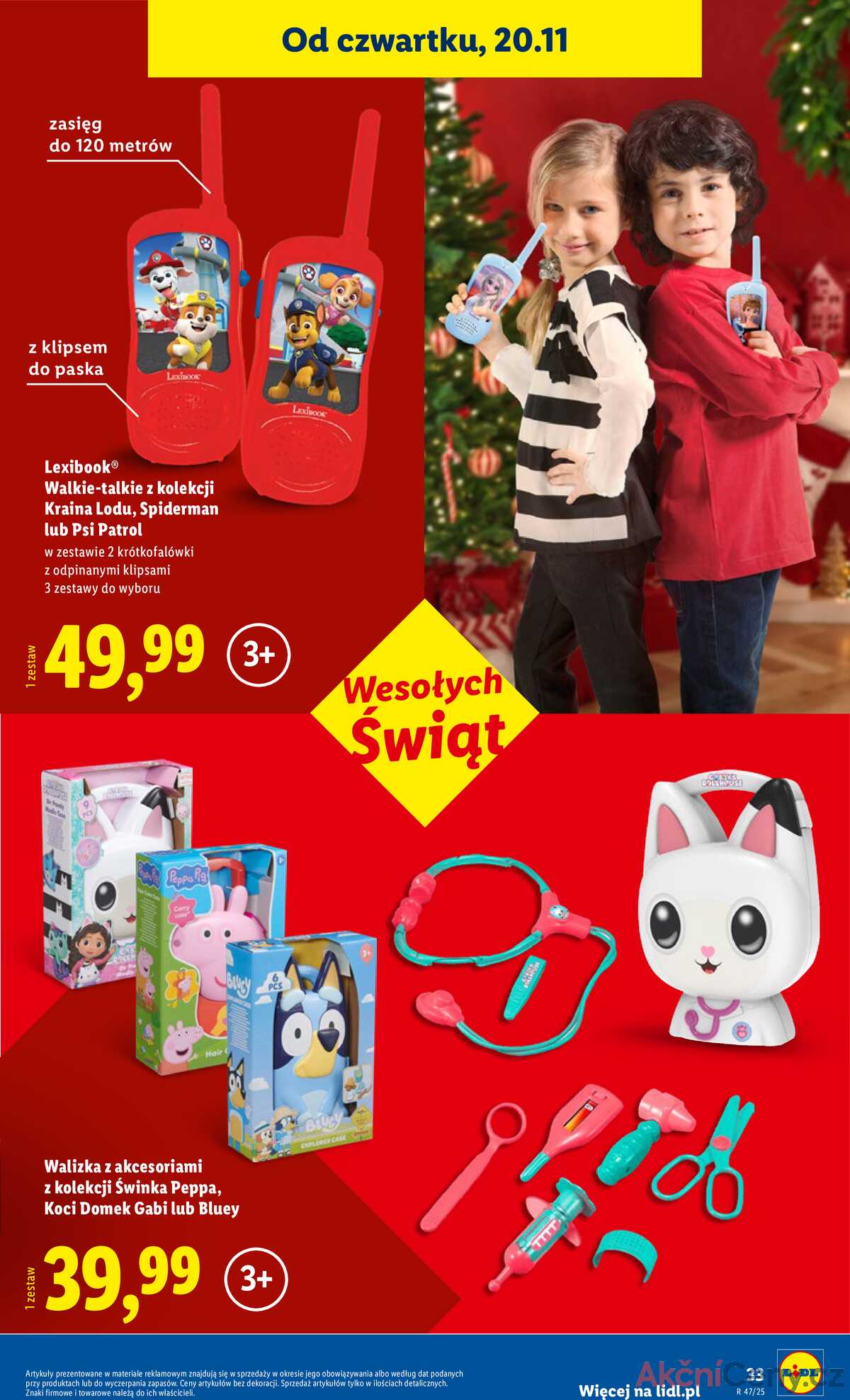 Leták Lidl Polsko 3.11.-24.12.2025 - Katalog hraček strana 33