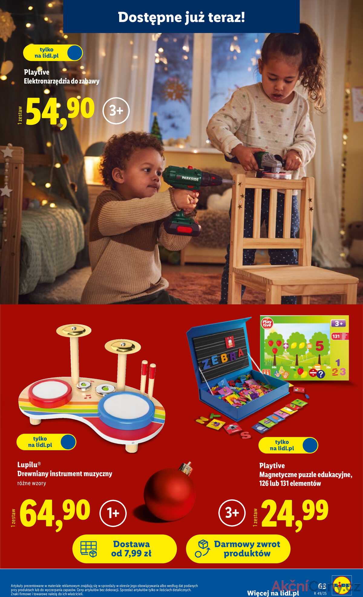 Leták Lidl Polsko 3.11.-24.12.2025 - Katalog hraček strana 63