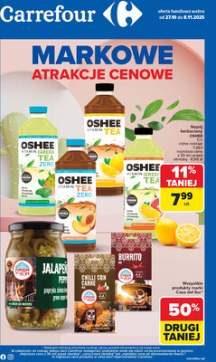 Leták Carrefour Polsko 27.10.-8.11.2025 - Značkové ceny od pondělí!