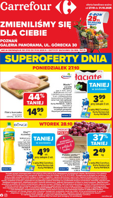 Leták Carrefour Polsko 27.10.-31.10.2025 - Změnili jsme se pro vás