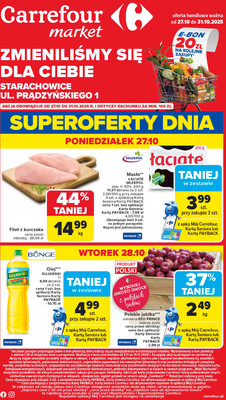 Leták Carrefour Polsko 27.10.-31.10.2025 - Změnili jsme se pro vás