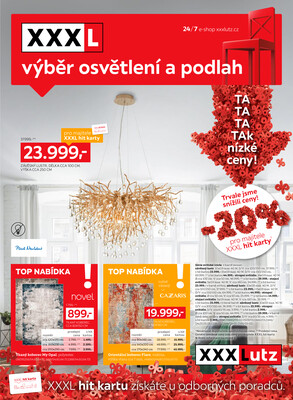 XXXLutz výběr osvětlení a podlah od 27.10. do 30.11.2025