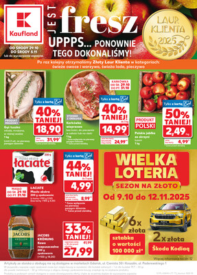Leták Kaufland Polsko 29.10.-5.11.2025 - Noviny týdne