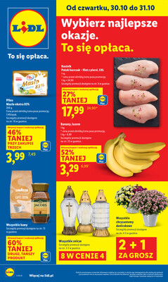 Leták Lidl Polsko 30.10.-31.10.2025