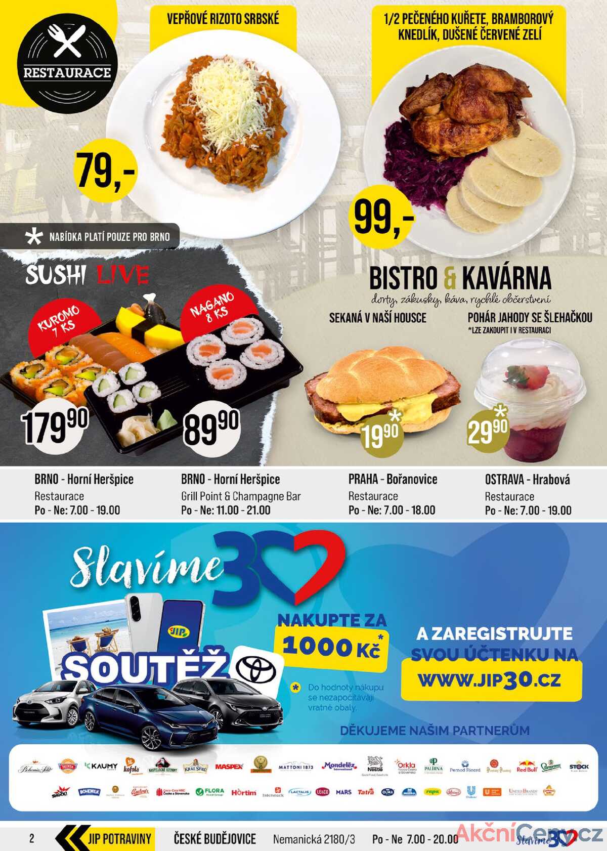 JIP Cash & Carry Brno, Praha, Ostrava, Jilemnice, Pardubice, Ostrava, Karlovy Vary, Olomouc a Zlín od 29.10. do 4.11.2025 strana 2