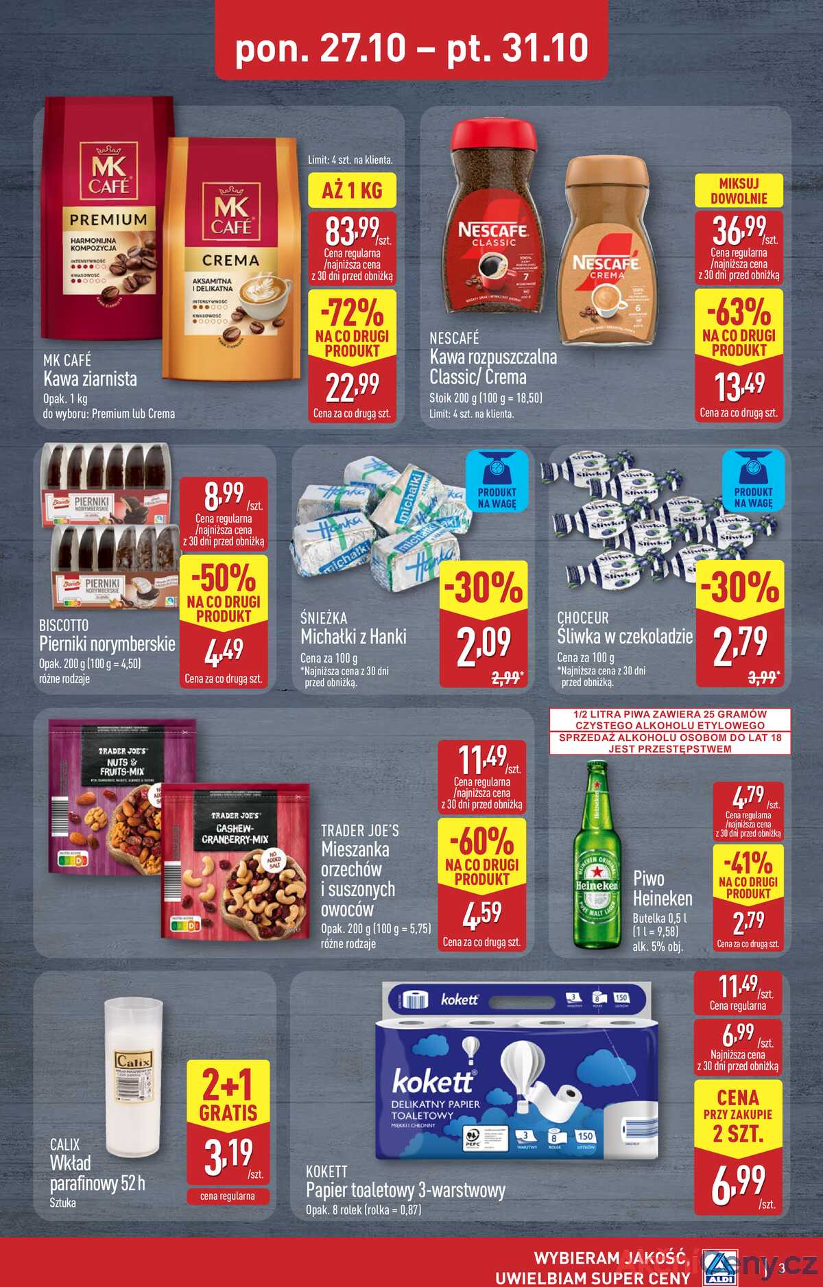 Leták Aldi Polsko 29.10.-31.10.2025 - Víkendová nabídka strana 3